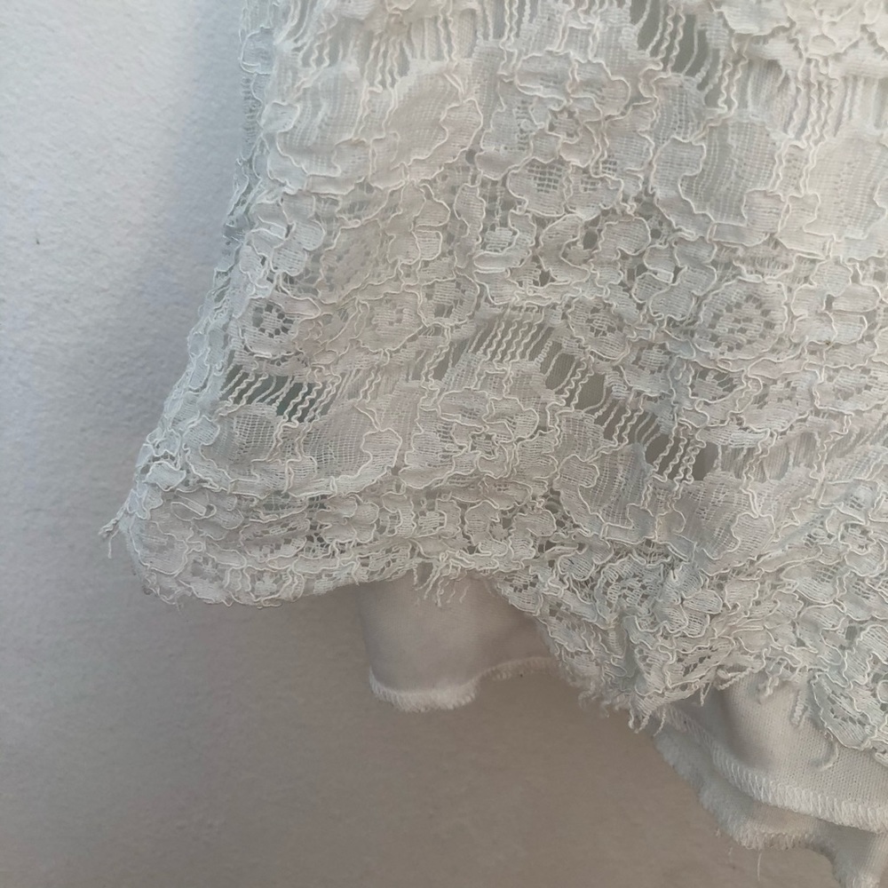 White Lacy Romper - Picture 5 of 8